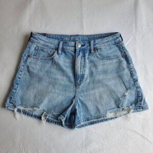 American Eagle Blue Distressed Mom Short Size 10